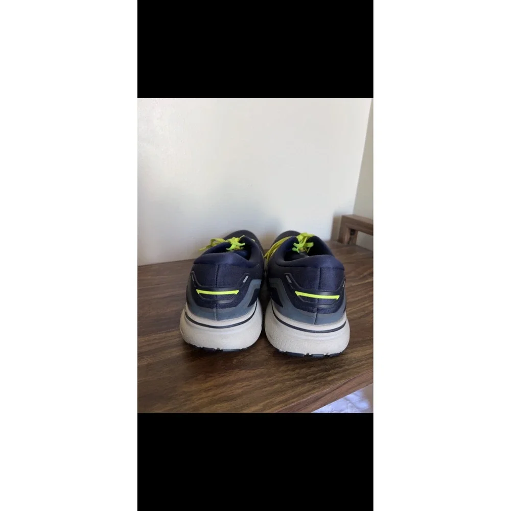 Brooks Ghost 15 Mens Running Shoes Navy Neon Yellow 1103931D429 Size 13 Medium D